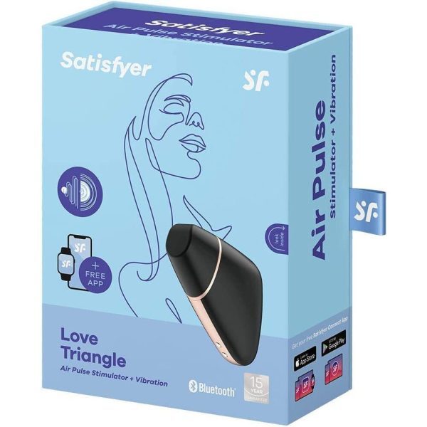 Satisfyer App Enabled Love Triangle Clit Massager Black - Image 6