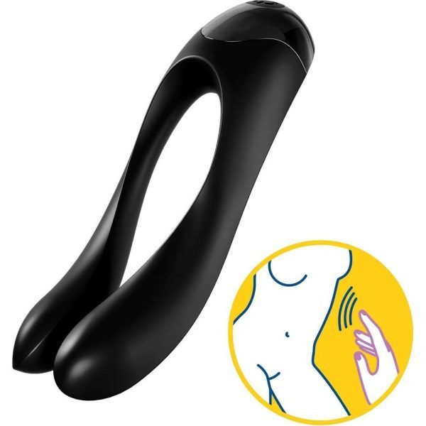 Satisfyer Candy Cane Finger Vibrator Black - Image 3