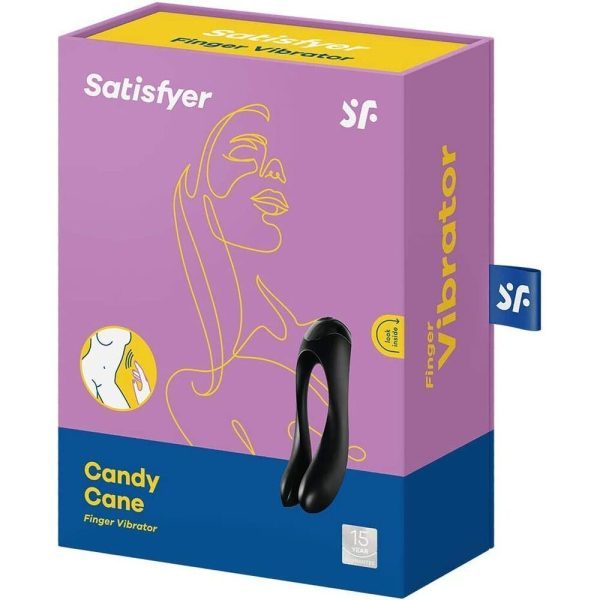 Satisfyer Candy Cane Finger Vibrator Black - Image 5