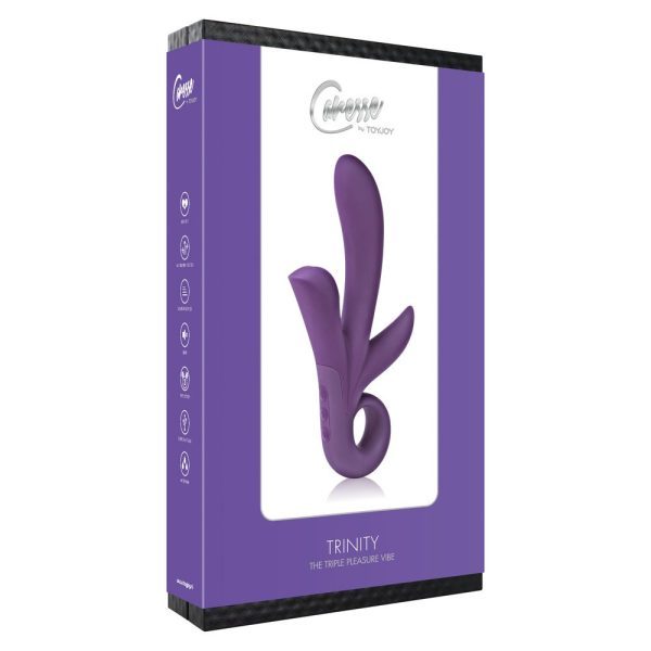 ToyJoy Trinity Triple Pleasure Vibrator Purple - Image 3