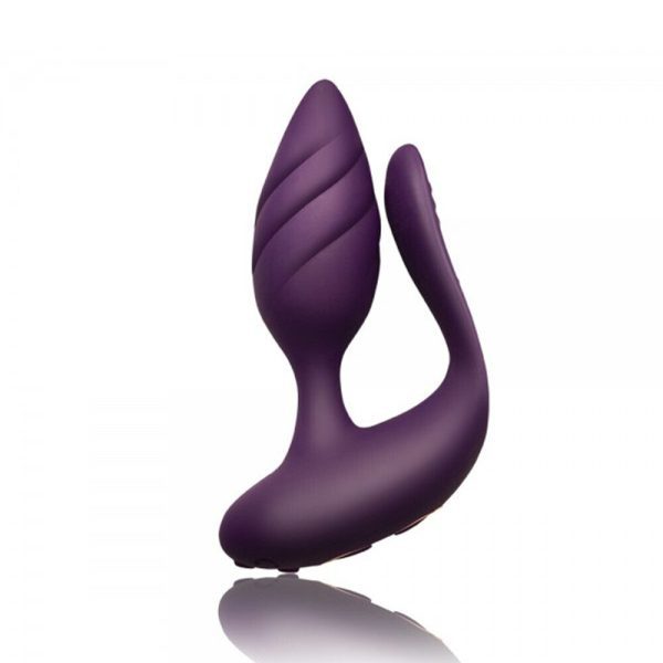 Rocks Off Cocktail Remote Control Couple's Vibe Purple - Image 2