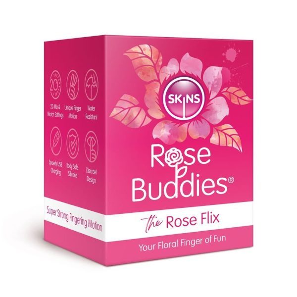 Skins Rose Buddies The Rose Flix Clitoral Massager Pink - Image 4