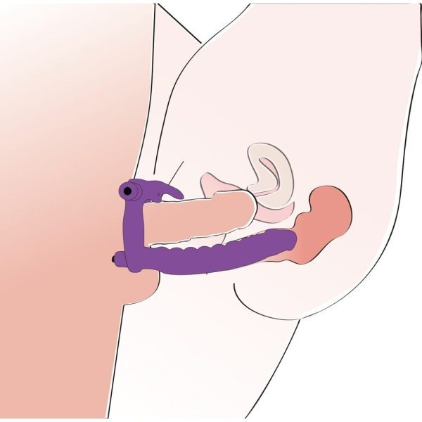 Los Analos Double Delight Vibrating Dildo And Cock Ring - Image 5