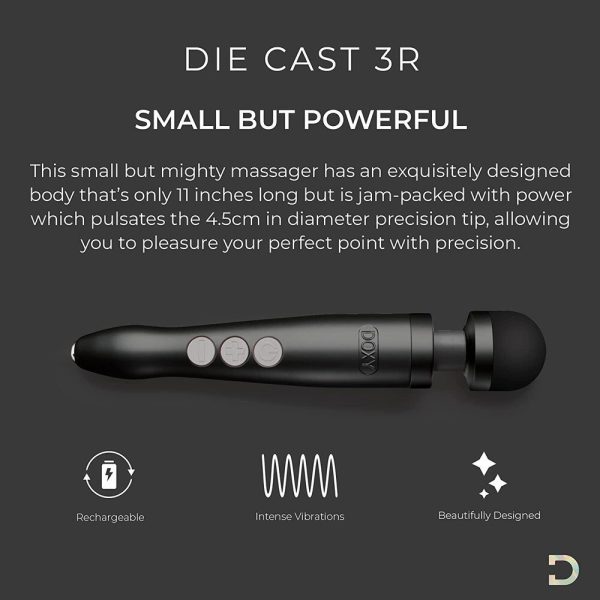 Doxy Die Cast 3 Rechargeable Wand Matte Black - Image 4