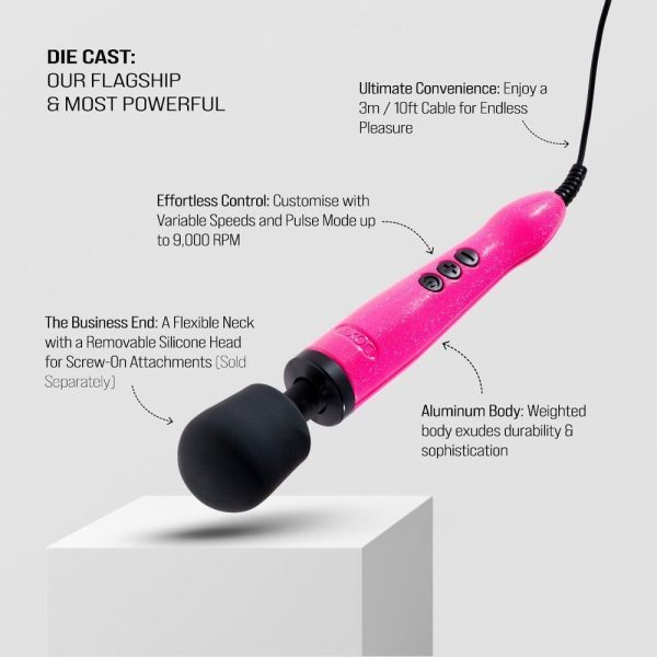 Doxy Die Cast Wand Massager HOT PINK - Image 5