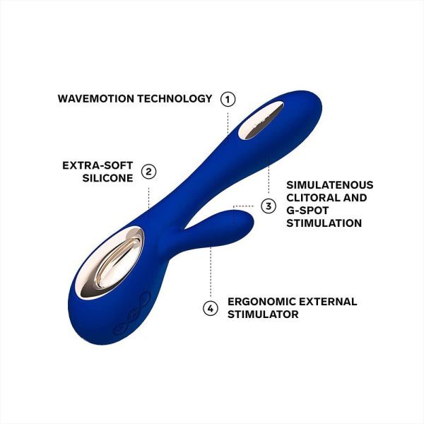 Lelo Soraya Wave Dual Action Vibrator Midnight Blue - Image 4