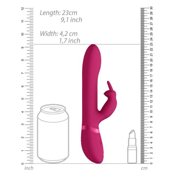 Vive Amoris Pink Rabbit Vibrator With Stimulating Beads - Image 6