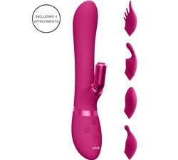 Vive Chou Double Action Interchangeable Rabbit Vibrator Pink