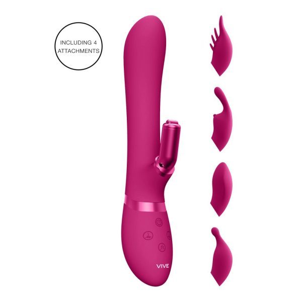 Vive Chou Double Action Interchangeable Rabbit Vibrator Pink - Image 2