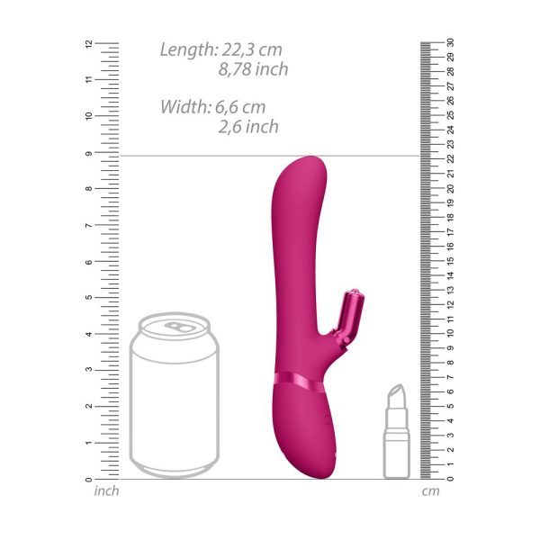 Vive Chou Double Action Interchangeable Rabbit Vibrator Pink - Image 4