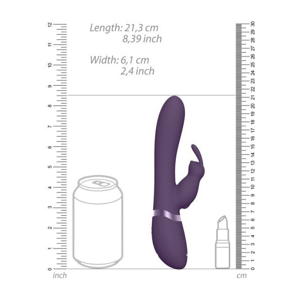 Vive Taka Triple Action Automatic Inflatable Vibrator Purple - Image 4