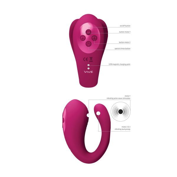Vive Yoko Triple Action Vibe with Clit Pulse Waves - Image 5