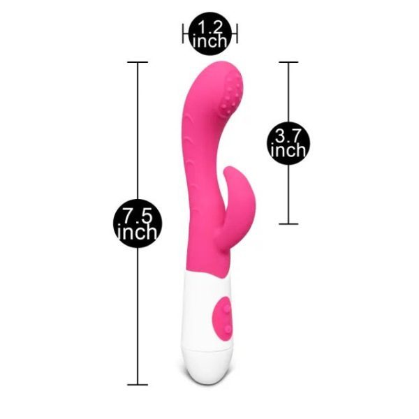 Silicone Dual Motors G-Spot Vibrator Pink - Image 6