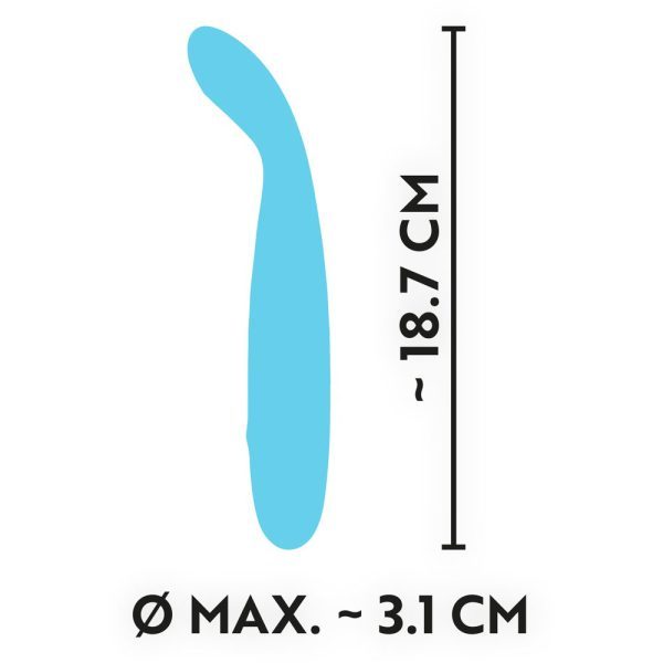 Cuties Silk Touch Rechargeable Mini Vibrator Blue - Image 6