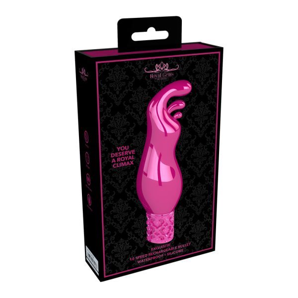 Royal Gems Exquisite Rechargeable Silicone Bullet Pink - Image 5